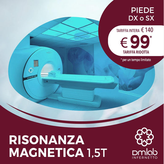 Risonanza Magnetica 1,5T – Piede DX o SX